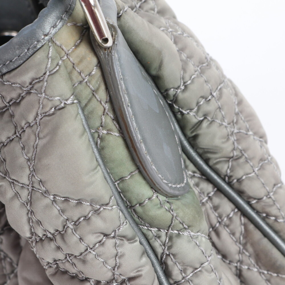 CHRISTIAN DIOR Gray Leather Shoulder Bag - Picture 8 of 9